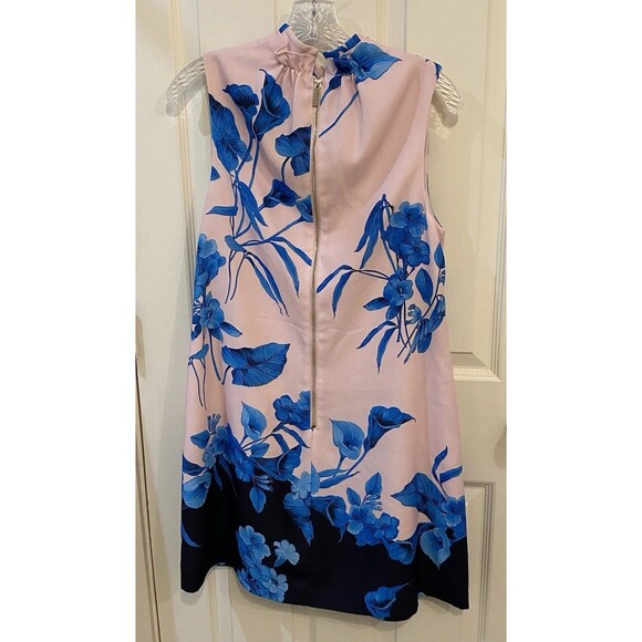 $295 TED BAKER London Juniaa Fantasia Ruffle Neck Tunic Dress US  4 / 6 Floral - Picture 10 of 12